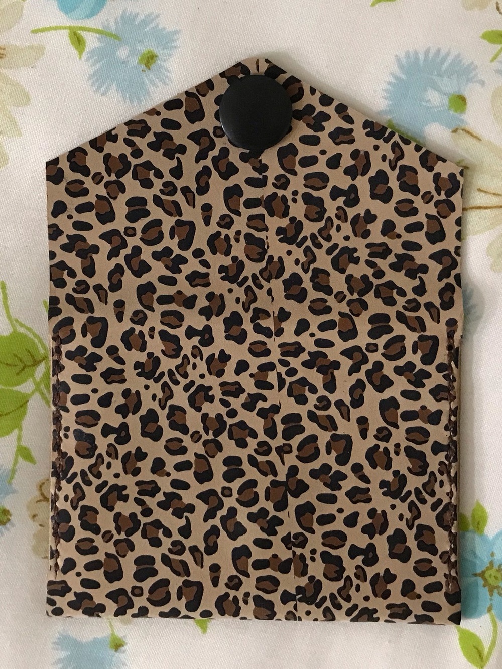 Handmade Leopard Print Handcrafted Wallet Cardholder - Picture 4 of 5